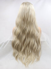 Natural Light Blonde Wavy Synthetic Front Lace Wigs-Everyday Wigs